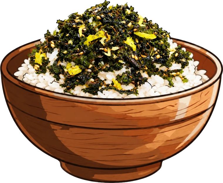 ザクっと大葉ふりかけをかけたご飯